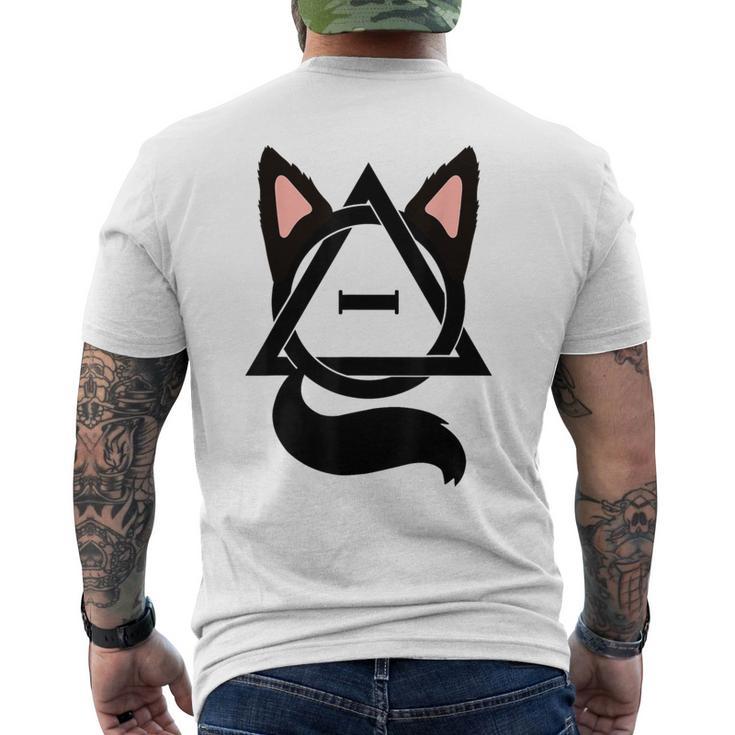 Theta Delta Cat Therian Pride Gray T-Shirt mit Rückendruck