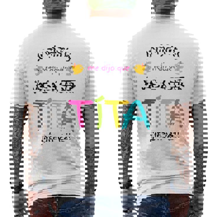 Vas A Ser Tia Tita Otraez Sorpresa Regalo Anuncio Embarazo Camiseta Hombre Estampado Espalda