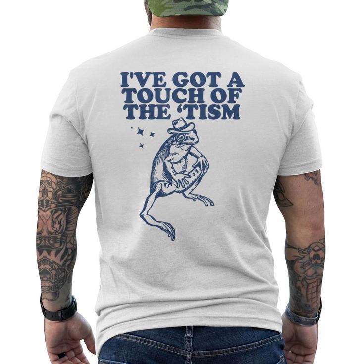 Vintage I've Got A Touch Of The Tism Retro Frog Meme Men's T-shirt Back Print