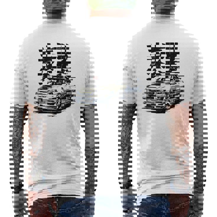 Vintage Jdm Skyline R34 Automotive Jdm Legend Tuning Car Camiseta Hombre Estampado Espalda