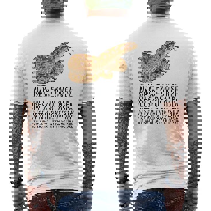 Be Yourself Always And Be A Western Hognose Snake Men's Back Print T-Shirt