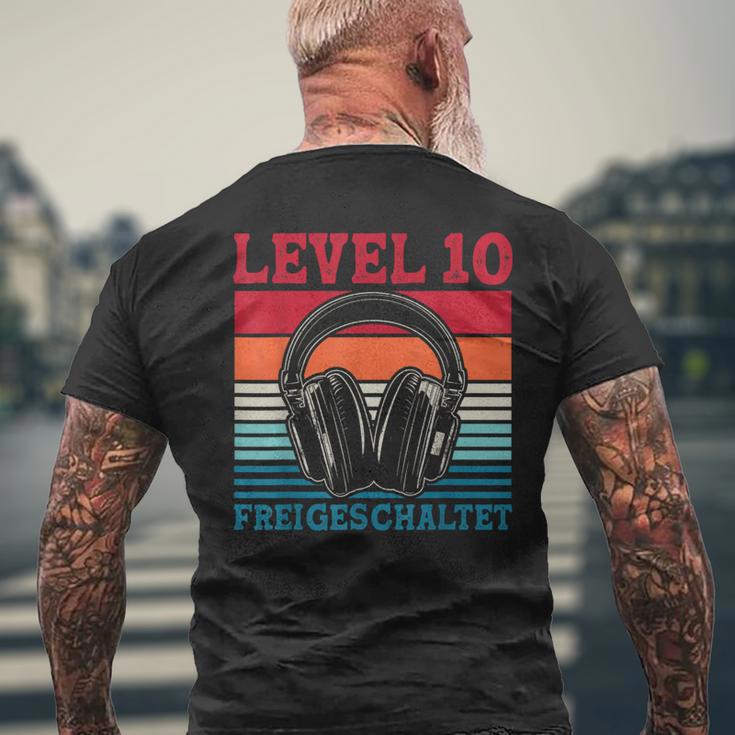 10Th Birthday Boysideo Gamer Level 10 Unlocked Boys T-Shirt mit Rückendruck Geschenke für alte Männer