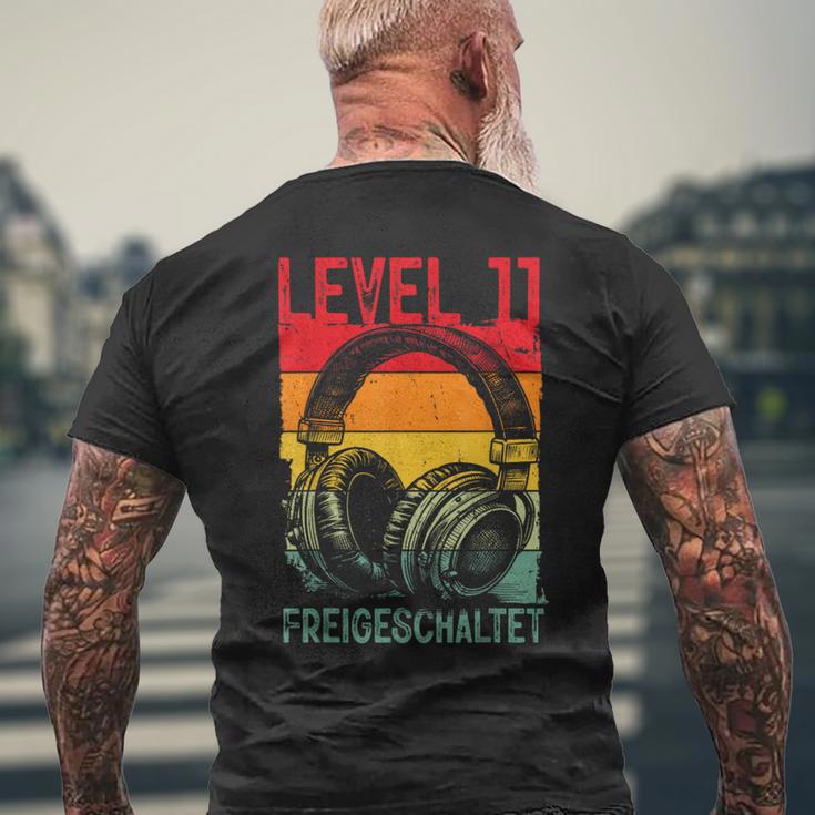 11 Geburtstag Jungenideo Gamer Level 11 Unlocked Jungs T-Shirt mit Rückendruck Geschenke für alte Männer