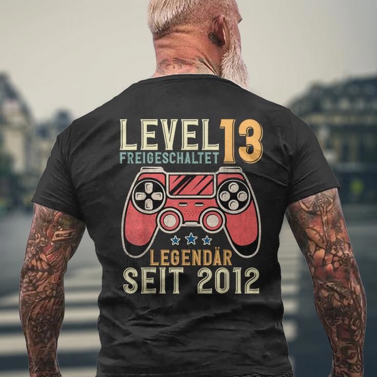 13Th Birthdayideo Gamer Level 13 Unlockedintage T-Shirt mit Rückendruck Geschenke für alte Männer