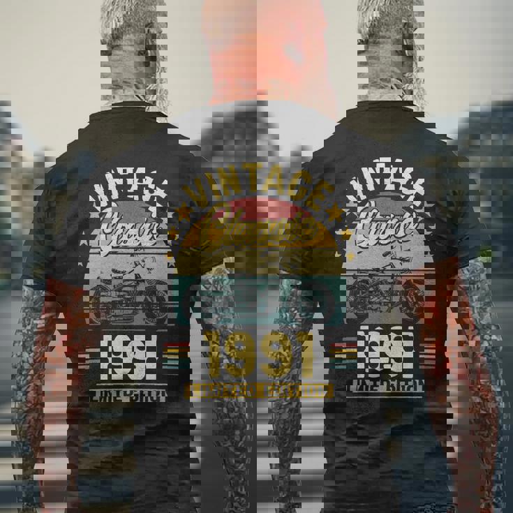 1991 Motorcycle Limited Edition Men's T-shirt Back Print Gifts for Old Men 1991 Motorcycle Limited Edition Men's T-shirt Back Print Gifts for Old Men