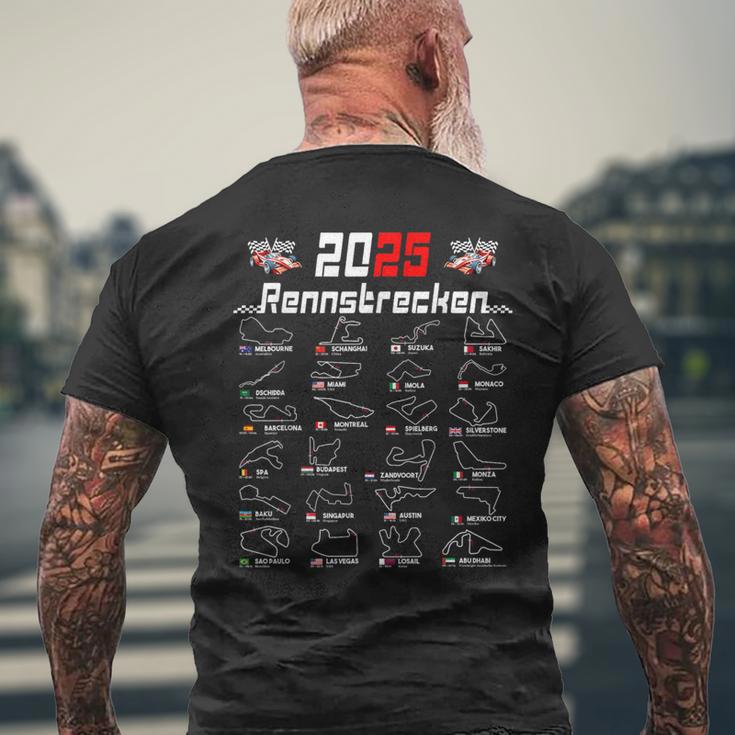 2025 Race Track Graphic For Motorsport Fans T-Shirt mit Rückendruck Geschenke für alte Männer