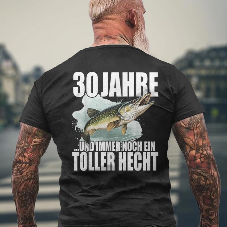 30 Jahre Und Noch Ein Toller Hecht Angler Birthday T-Shirt mit Rückendruck Geschenke für alte Männer