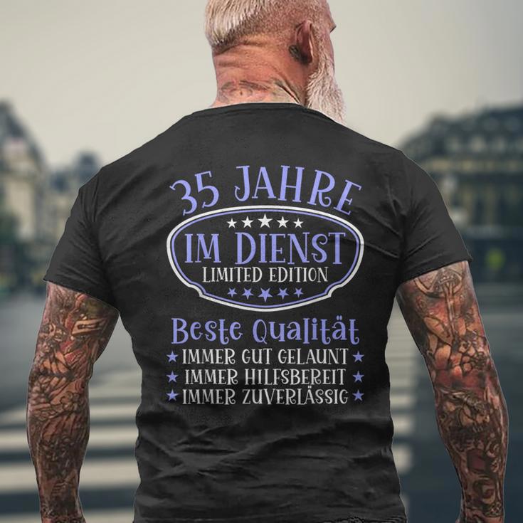 35 Years In Service 35 Years Of Service Anniversary 35 Years T-Shirt mit Rückendruck Geschenke für alte Männer