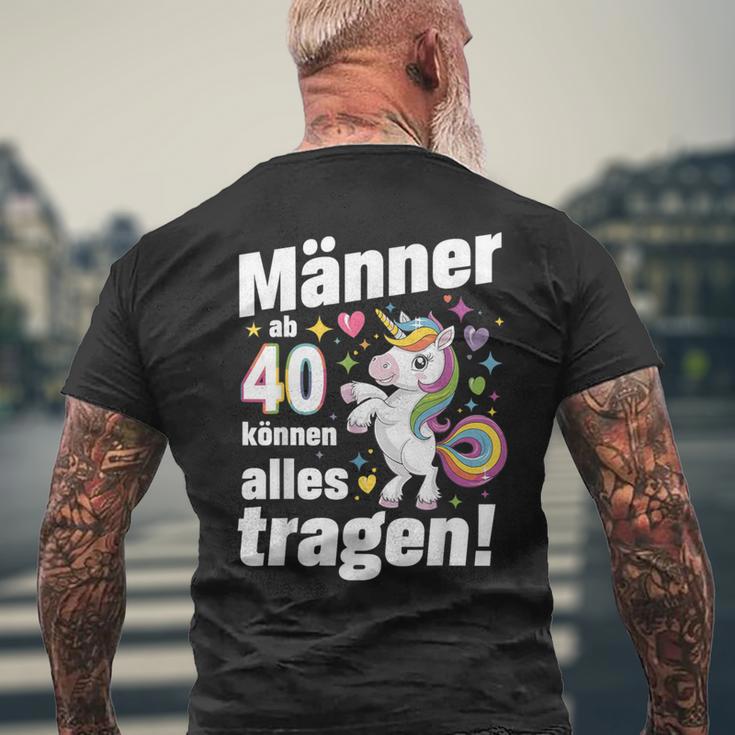 40 Geburtstag Mann Männer Ab 40 Sprüche 40 Geb Deko T-Shirt mit Rückendruck Geschenke für alte Männer