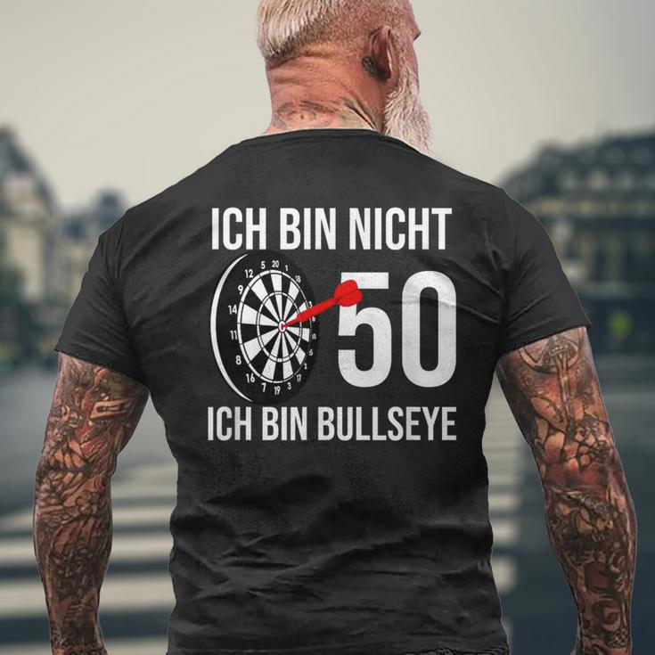 50 Geburtstag Dart Ich Bin Nicht 50 Ich Bin Bullseye T-Shirt mit Rückendruck Geschenke für alte Männer