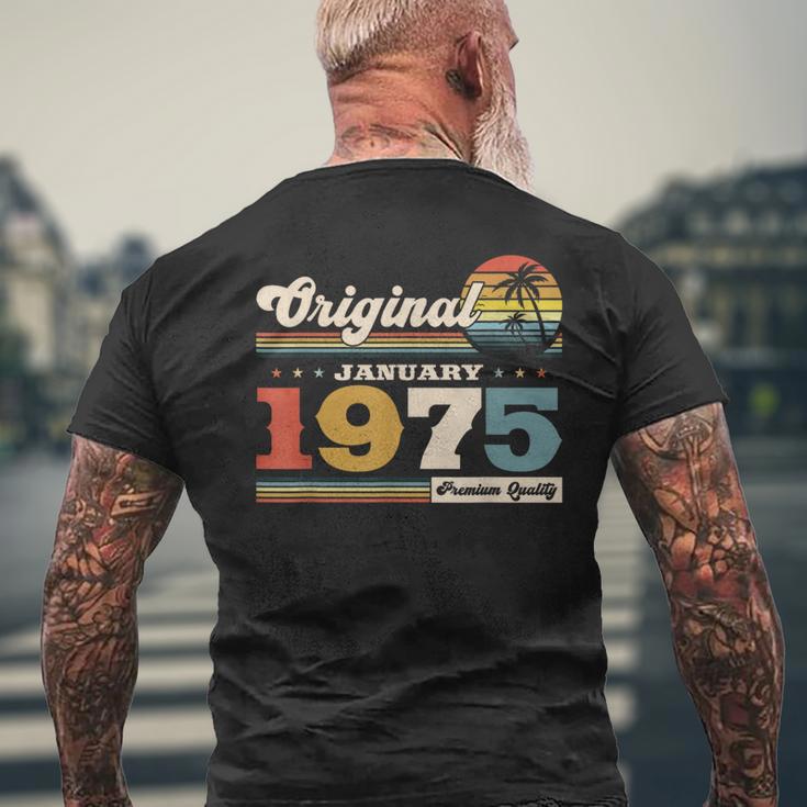 50Th Birthday Man Januaryintage 1975 T-Shirt mit Rückendruck Geschenke für alte Männer