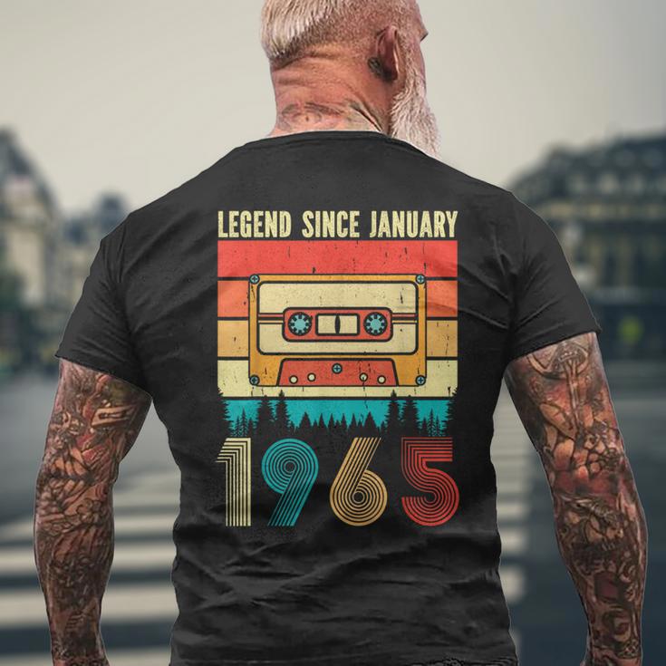 60 Years Old Legend Since January 1965 60Th Birthday T-Shirt mit Rückendruck Geschenke für alte Männer