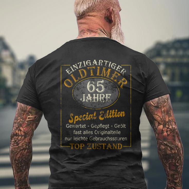 65Th Birthday Man 65 Years Oldtimer 65Er Papa Grandpa T-Shirt mit Rückendruck Geschenke für alte Männer