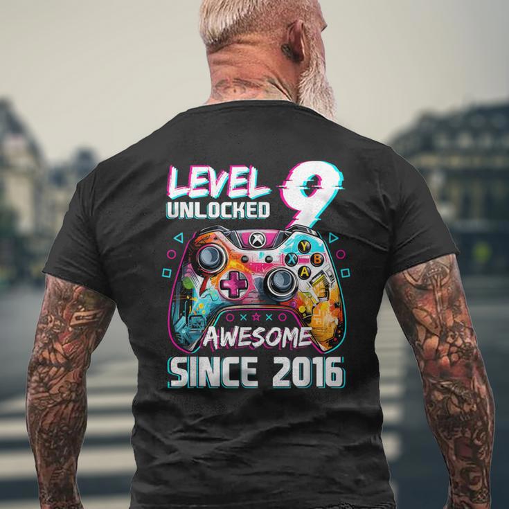 9Th Birthdayideo Game Level 9 Unlockedideo Player Boys T-Shirt mit Rückendruck Geschenke für alte Männer