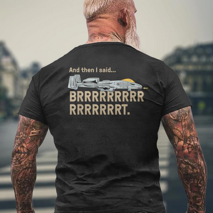 A10 Thunderbolt Warthog Brrrrt Attack Jet T-Shirt mit Rückendruck Geschenke für alte Männer