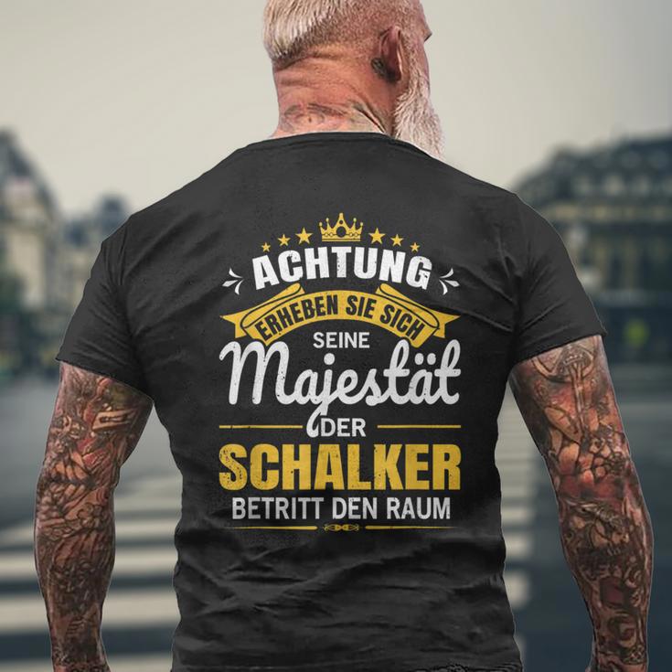 Achtung Seine Majestät Der Schalker Ruhrpott Gelsenkirchen T-Shirt mit Rückendruck Geschenke für alte Männer