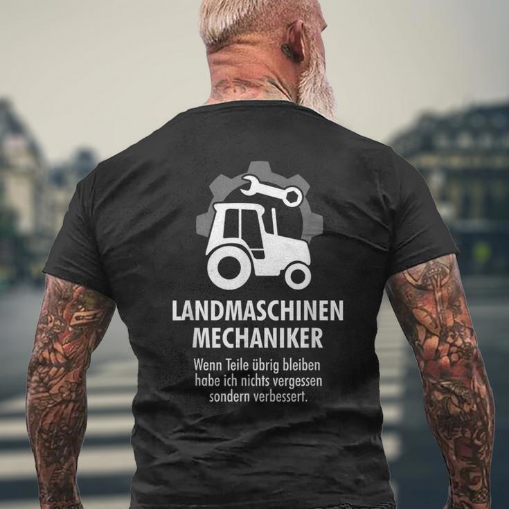 Agricultural Machinery Mechanic Tractor Farmer T-Shirt mit Rückendruck Geschenke für alte Männer