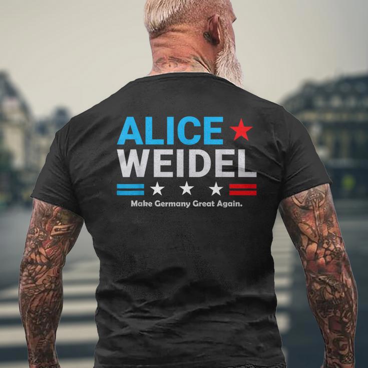 Alice Weidel Fan Item Germany Chancellor 2025 T-Shirt mit Rückendruck Geschenke für alte Männer