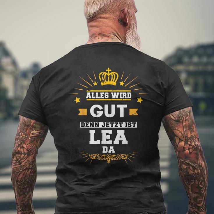 Alles Wird Gut Denn Jetzt Ist Lea Da Slogan T-Shirt mit Rückendruck Geschenke für alte Männer