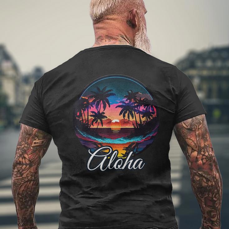 Aloha Hawaii The Hawaiian Island Palm Beach Maui Kauai T-Shirt mit Rückendruck Geschenke für alte Männer