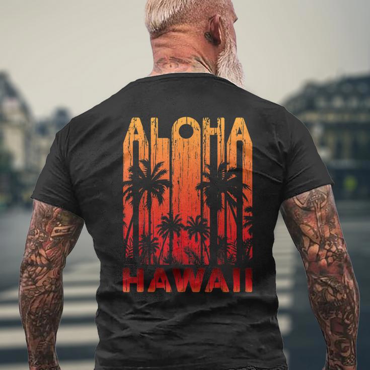 Aloha Hawaii Palm Trees Paradise Beach Holiday Summer T-Shirt mit Rückendruck Geschenke für alte Männer