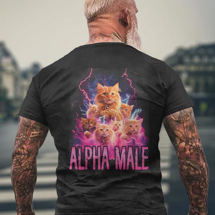 Alpha Male Lustige Kätzchen Meme Cute Cat Humorous T-Shirt mit Rückendruck Geschenke für alte Männer