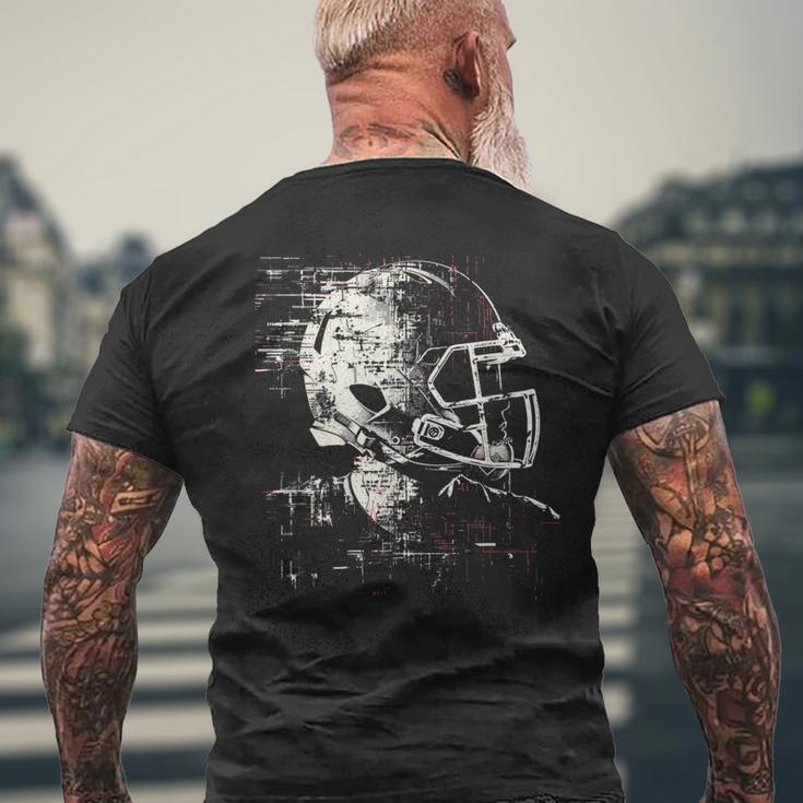 American Football Helmet Linemen T-Shirt mit Rückendruck Geschenke für alte Männer