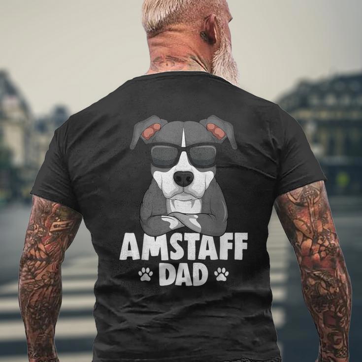 American Staffordshire Terrier Amstaff Papa Dog T-Shirt mit Rückendruck Geschenke für alte Männer