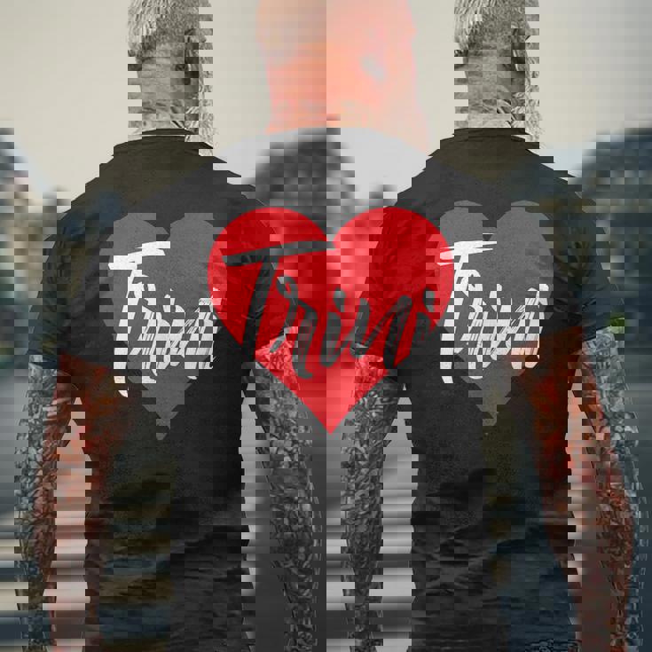 Amo A Trini Primer Nombre Yo Corazón Camiseta Hombre Estampado Espalda Regalos para ancianos