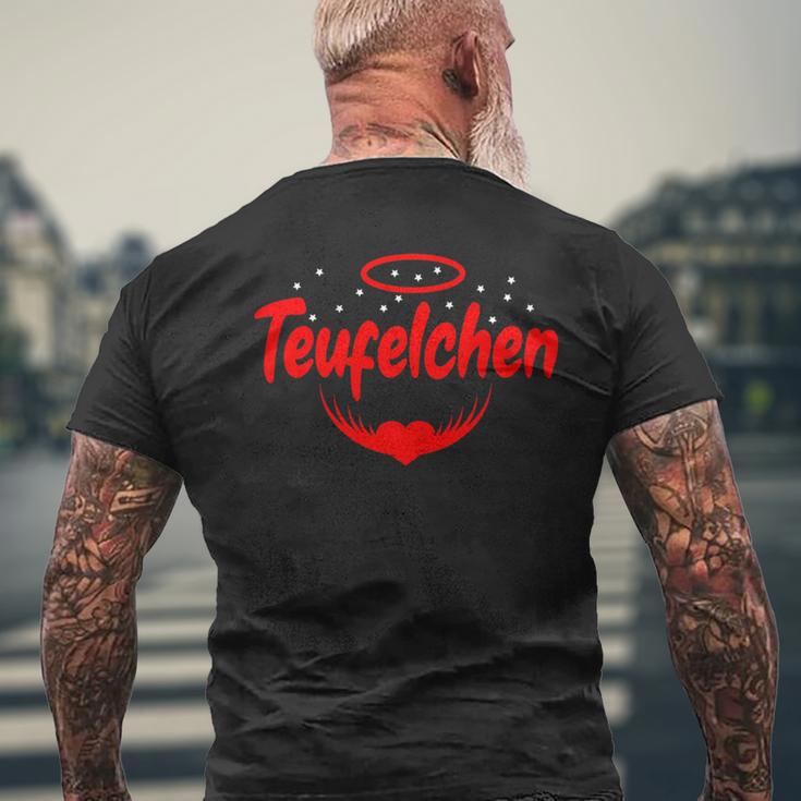 Angel Devil Costume Devil Partner Outfit Carnival Fun T-Shirt mit Rückendruck Geschenke für alte Männer