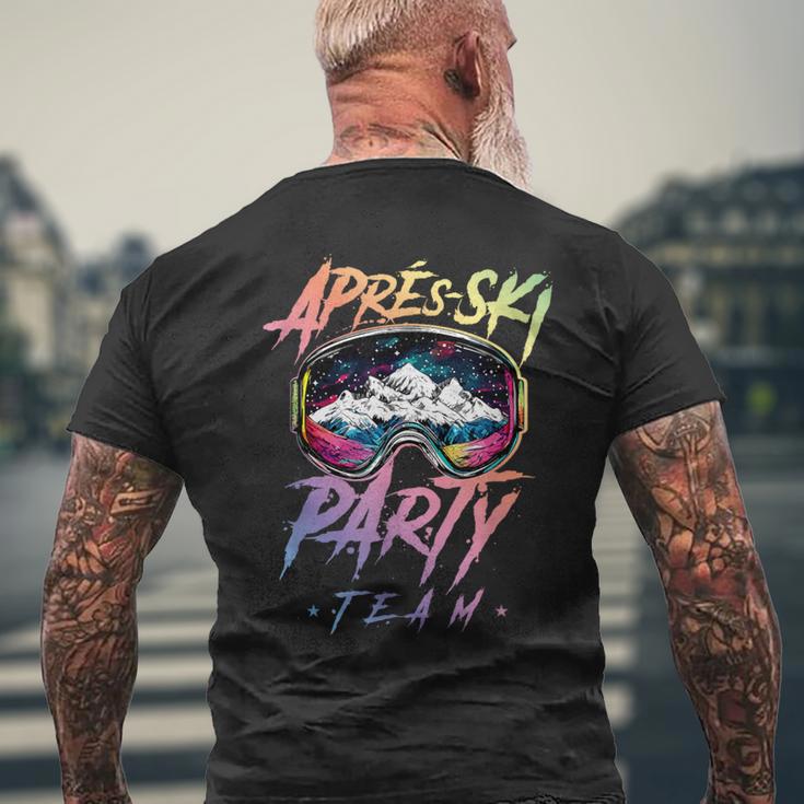 Apres Ski Party Team 2025 Colourful T-Shirt mit Rückendruck Geschenke für alte Männer