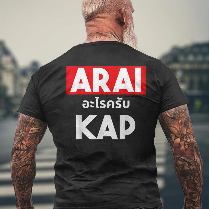 Arai Cape Thai Script Saying Thailand T-Shirt mit Rückendruck Geschenke für alte Männer