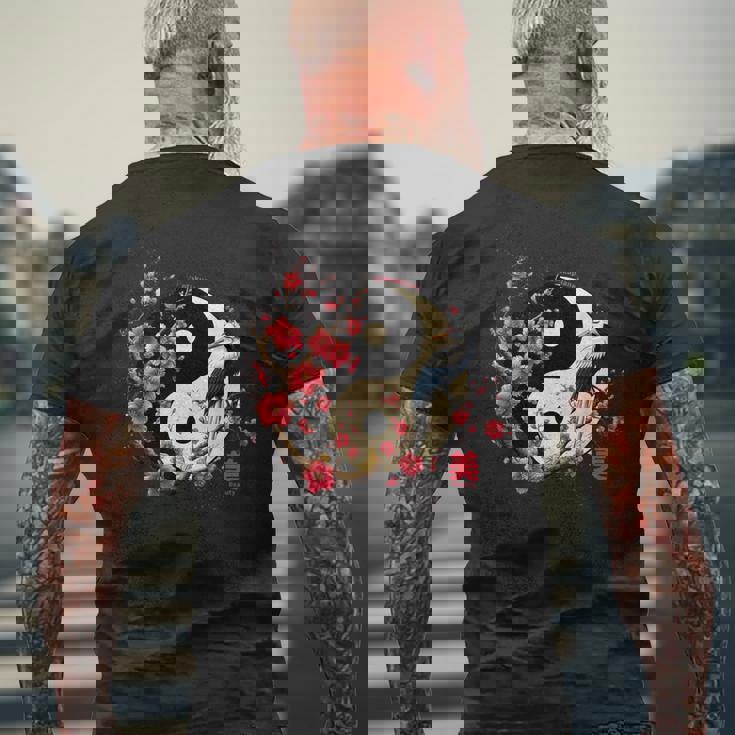 Arbre Sakura Style Yin Yang En Esthétique Sakura Ying Yang T-shirt imprimé au dos Cadeaux pour les vieillards