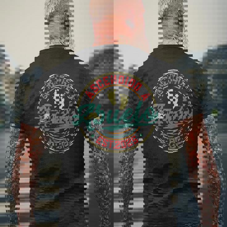 Ascendido A Abuelo 2025 Anunciar Abuelos Primerizos Camiseta Hombre Estampado Espalda Regalos para ancianos