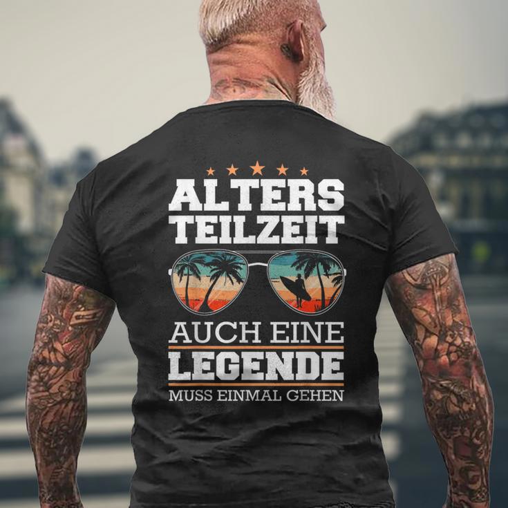 Atz Altersteilzeit Auch Eine Legende Muss Einmal Gehen T-Shirt mit Rückendruck Geschenke für alte Männer