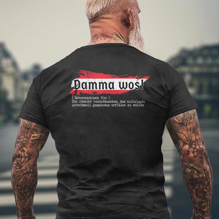 Austria Mouthart Damma WosIntage Austria T-Shirt mit Rückendruck Geschenke für alte Männer