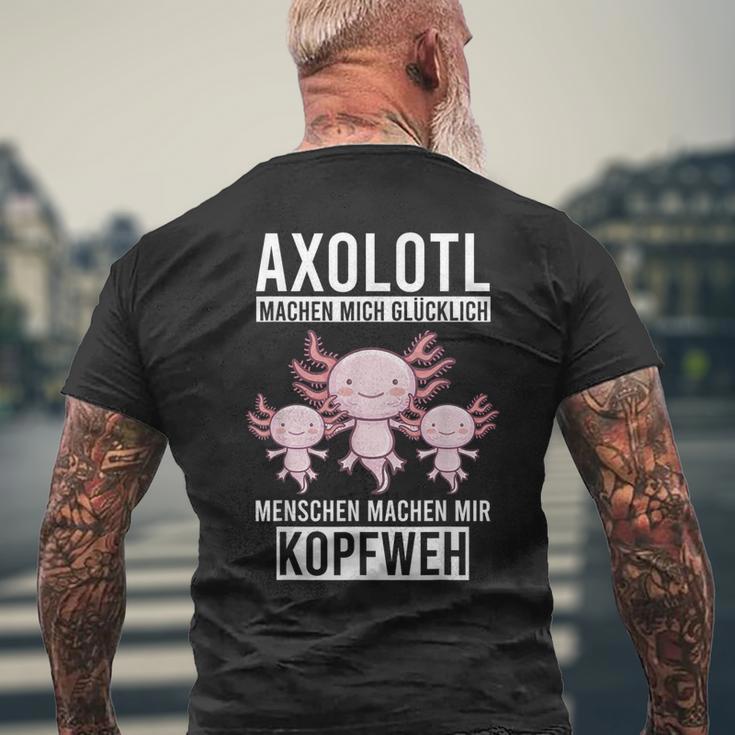 Axolotl Aquaristik Axolotlbreeder T-Shirt mit Rückendruck Geschenke für alte Männer