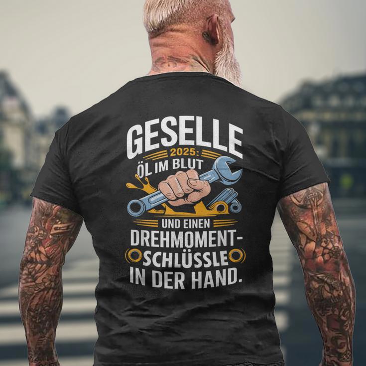 Azubi Ausbildung Bestandene Gesellenprüfung Geselle 2025 T-Shirt mit Rückendruck Geschenke für alte Männer