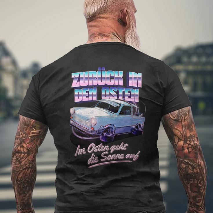 Back To The East Trabi Zeitmaschine T-Shirt mit Rückendruck Geschenke für alte Männer