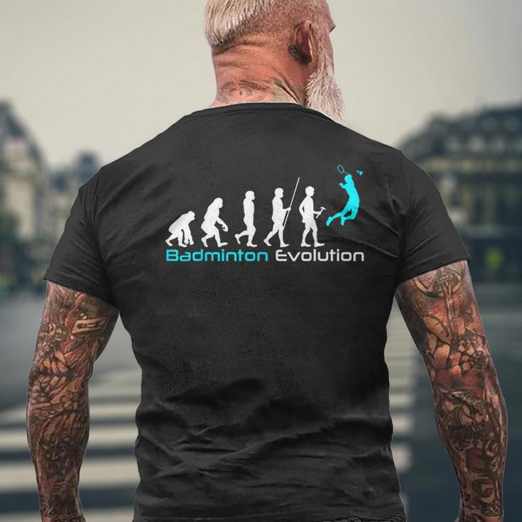 Badminton Evolution For Badminton Lovers T-Shirt mit Rückendruck Geschenke für alte Männer