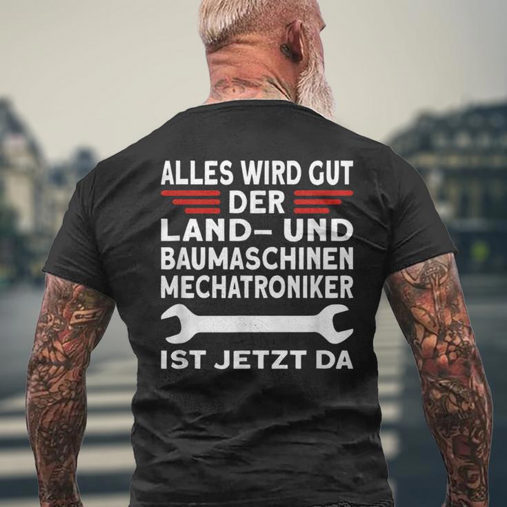 Beruf Land Und Baumaschinenmechatroniker T-Shirt mit Rückendruck Geschenke für alte Männer