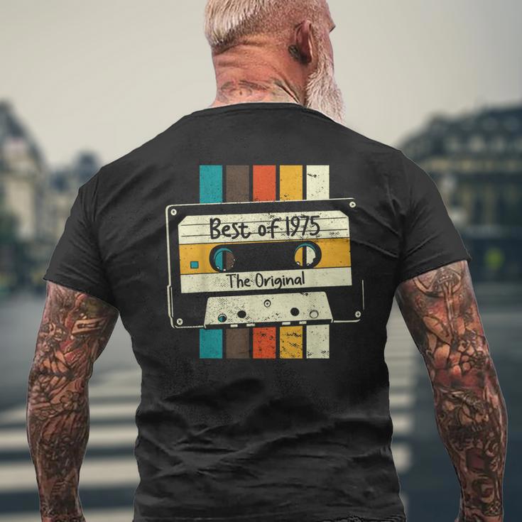 Best Of 1975 Retro Mixtape Cassette 49Th Birthday T-Shirt mit Rückendruck Geschenke für alte Männer