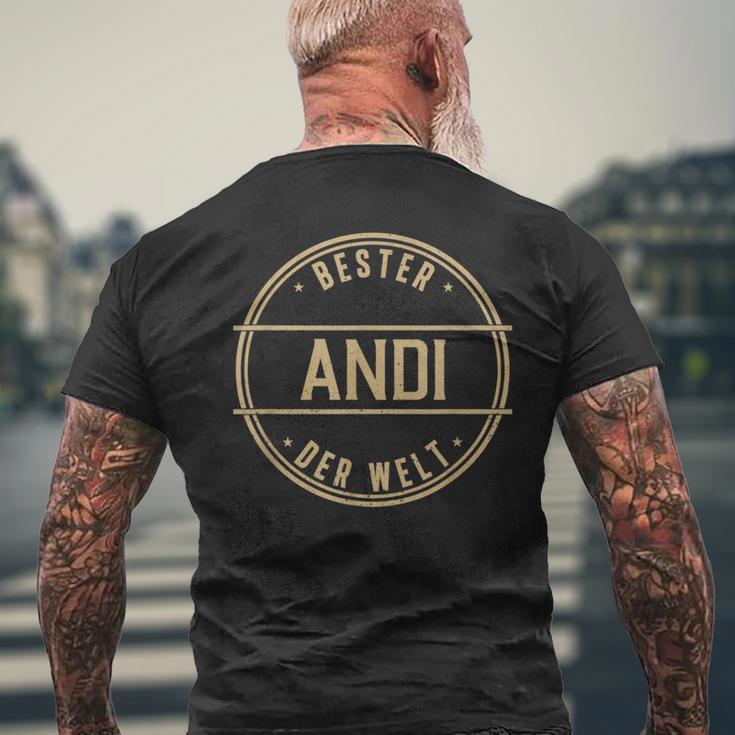 Bester Andi Der Welt Name T-Shirt mit Rückendruck Geschenke für alte Männer