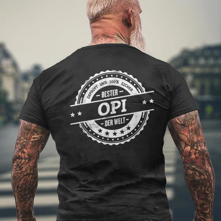 Bester Opi I Family & Related T-Shirt mit Rückendruck Geschenke für alte Männer