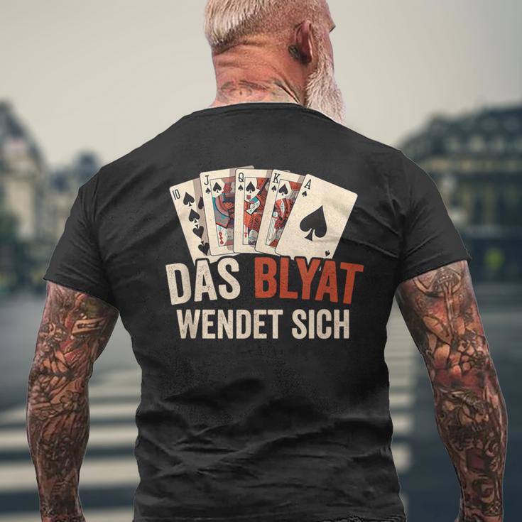 The Blyat Turns Russia Poker Cards T-Shirt mit Rückendruck Geschenke für alte Männer