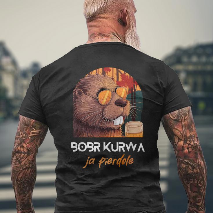 Bober Kurwa Polish Beaver Meme Bobr Ja Pierdole T-Shirt mit Rückendruck Geschenke für alte Männer