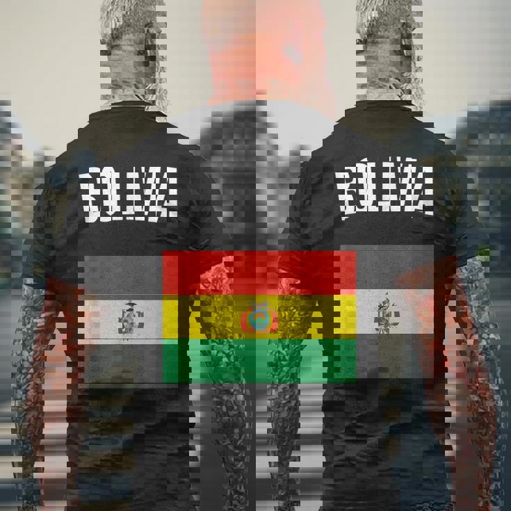 Bolivia Bolivian Flag Acation Travel Souvenir T-Shirt mit Rückendruck Geschenke für alte Männer