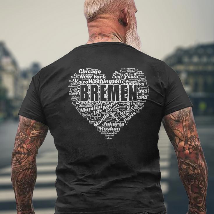 Bremen City Souvenir Travel Home T-Shirt mit Rückendruck Geschenke für alte Männer