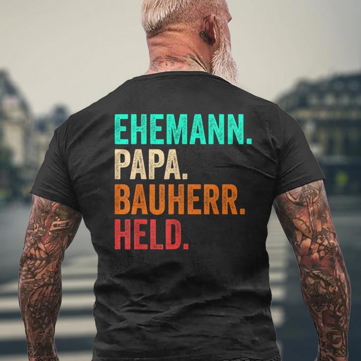 Builder Dad Husband Father's Day House Building Builder T-Shirt mit Rückendruck Geschenke für alte Männer