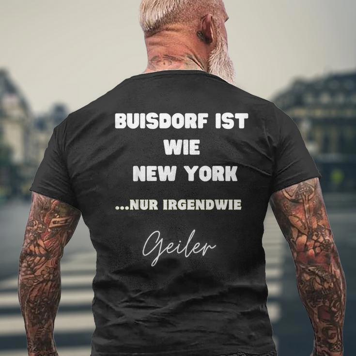 Buisdorf Ist Wie New York T-Shirt mit Rückendruck Geschenke für alte Männer